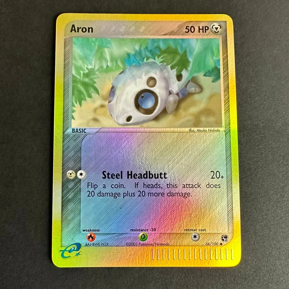 Pokemon TCG Aron EX Sandstorm 56/100 Common Reverse Holo NM